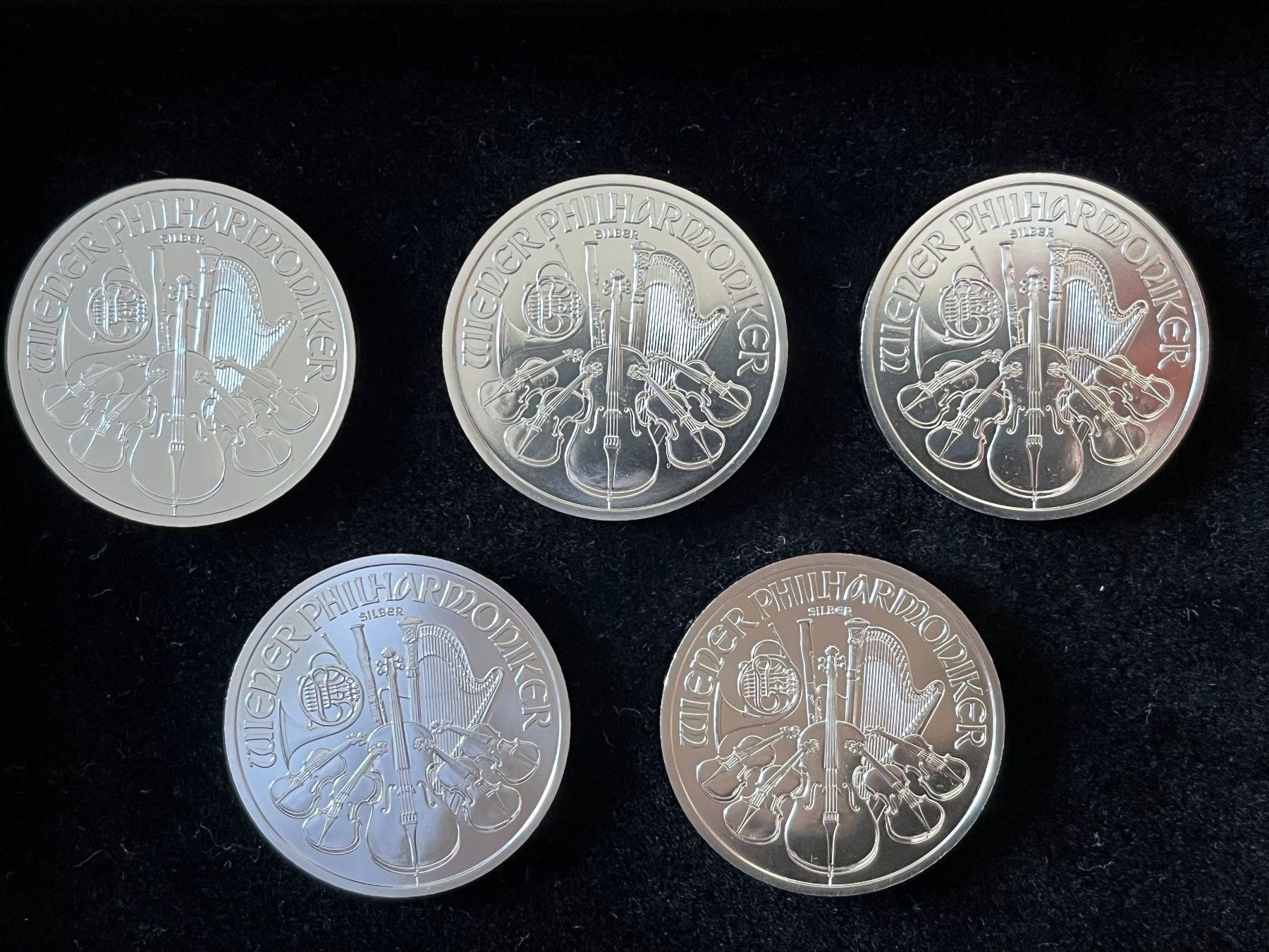 Tutti le monete: 5x 1 oz Silber Wiener Philharmoniker 2012 – Usato da Thundorf venduto da popeye03
