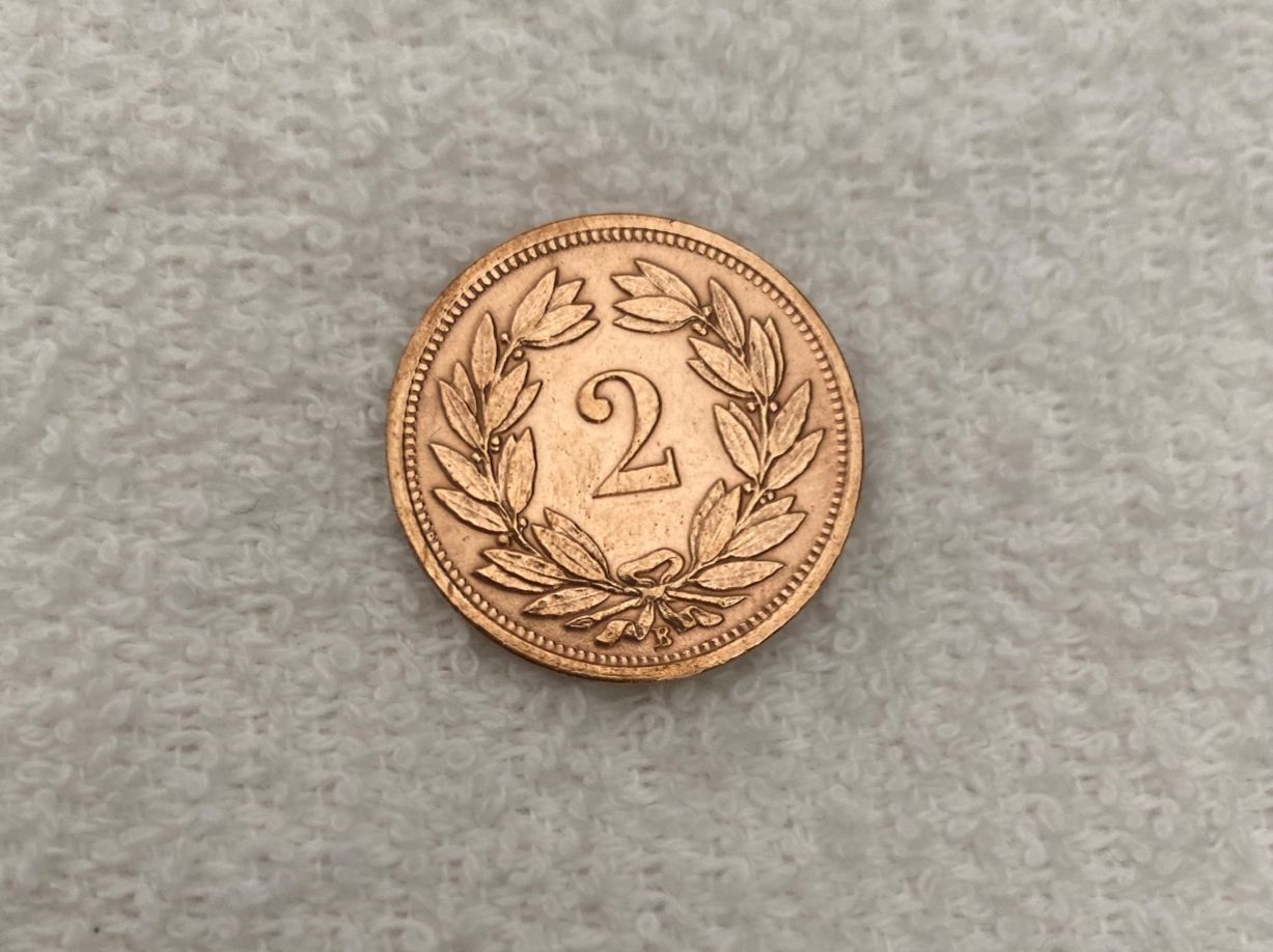 Alle Münzen: 2 centimes/rappen 1879 – Gebraucht aus Nyon von Ilmi09 1