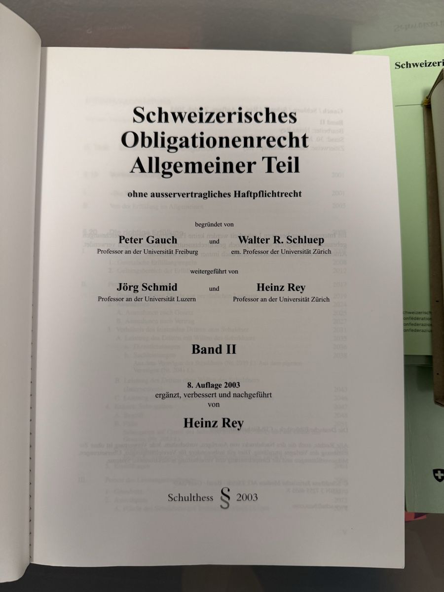 Livres: Obligationenrecht Allg. Teil – D'occasion à Luzern par bia_v2fl 1