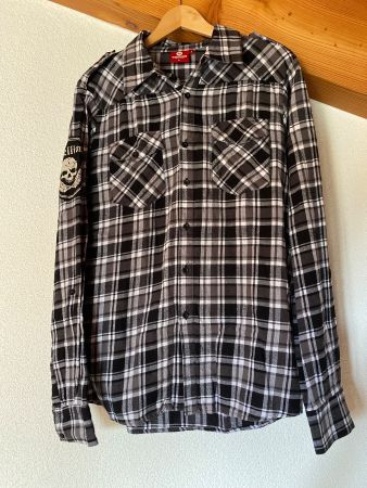 nastrovie POTSDAM Hemd Gr. L schwarz/weiss kariert Neu