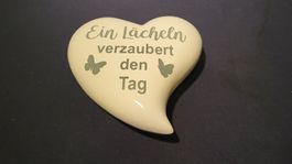 Keramik Herz weiss