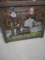Gemälde "Altes Paar mit Katze" von A.Brigger, 80x100cm