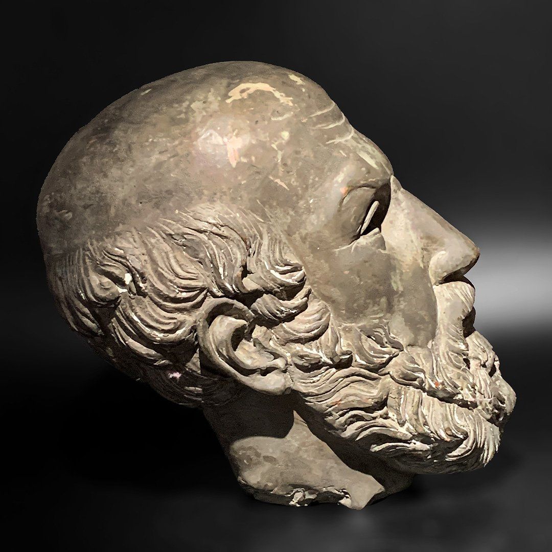 Sculture & Statue: Antiker Bronzekopf des Aischylos – Usato da Luzern venduto da Eukalyptus 5