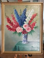 Prächtiges Blumen-Stillleben - Öl auf Leinwand