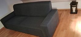 2x 3er Sofa Stoffbezug Dunkelgrau