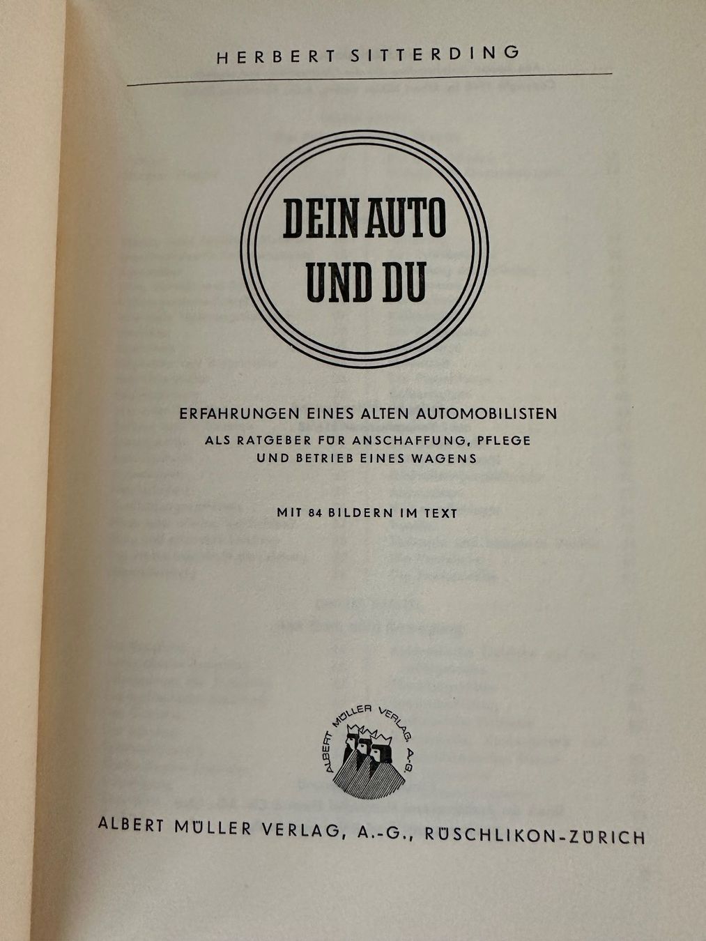 Bücher: DEIN AUTO UND DU ,  Buch von 1948 – Gebraucht aus Boswil von pavo1 1