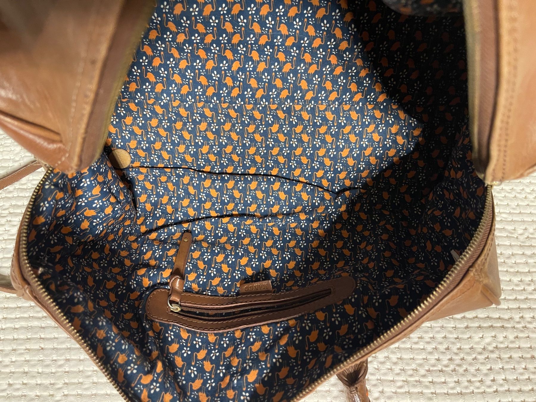 Mango Borse da donna: Mango Handtasche Leder braun orange – Usato da Niedergösgen venduto da MacWinder 7