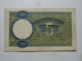 Albanien ++ 5 Franga 1939