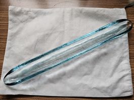 Lange schmale Glas Schale Olivenschiffchen dekorativ