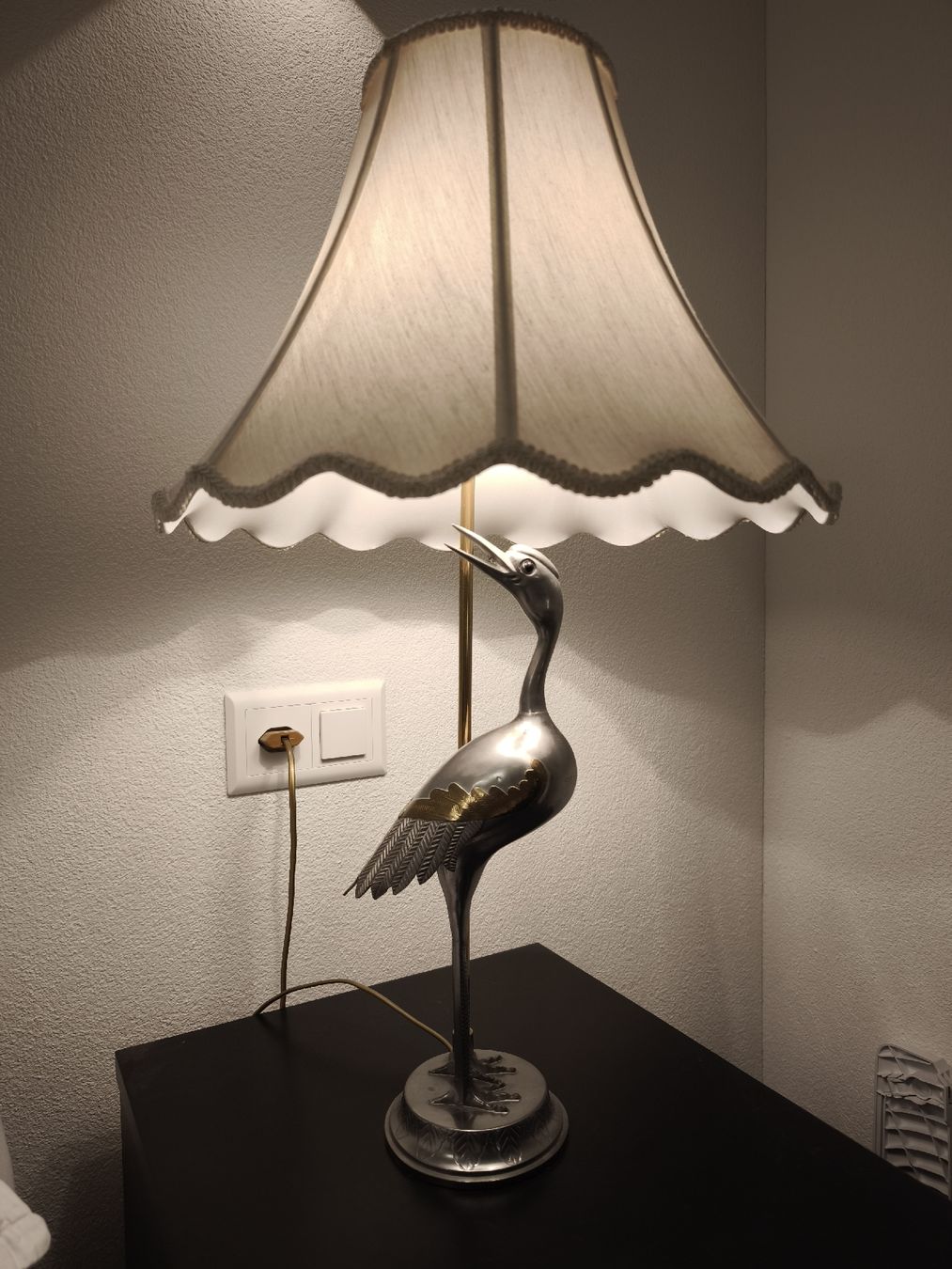 Lampade: Vintage Heron Chrome & Brass Table Lamp c.1970s – Usato da Oberrieden venduto da Beti85
