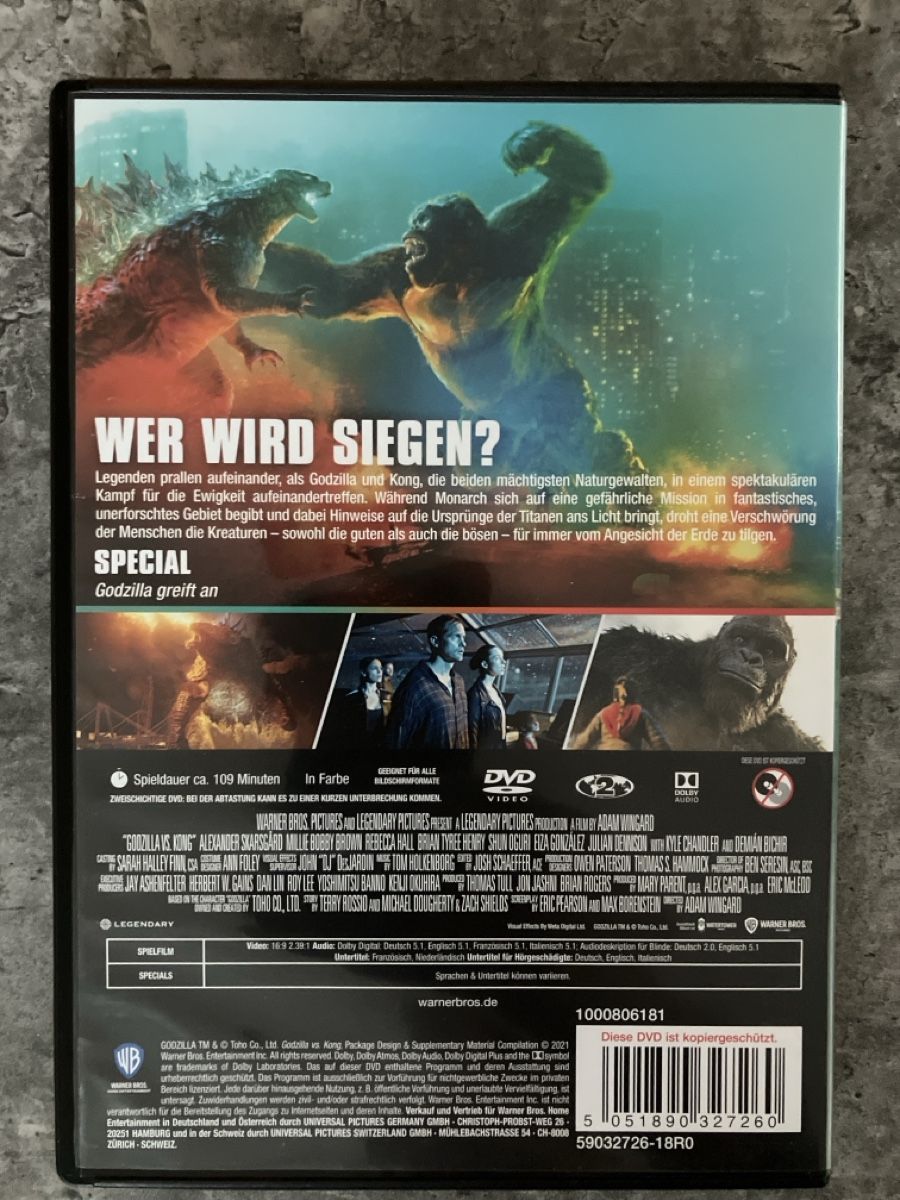 Tutti i DVDs: Godzilla vs Kong DVD Top Zustand – Nuovo (secondo la descrizione) da Lausen venduto da Indexvision 1