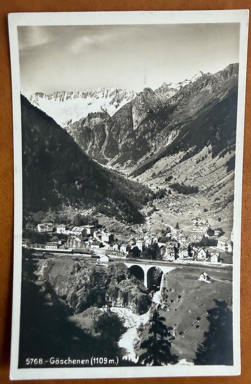 Cartoline postali: Göschenen - Panorama 1934 – Usato da Lutry venduto da Ediego