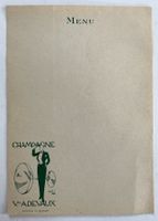 Champagne Veuve A. Devaux - Menukarte Art Deco Design