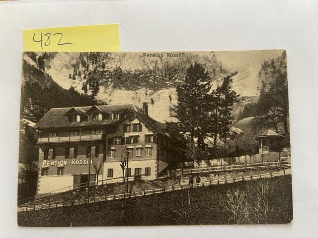 Cartoline postali: alte Ansichtskarte Pension Rössli vor 1940 – Usato da Niederwil AG venduto da dahu75