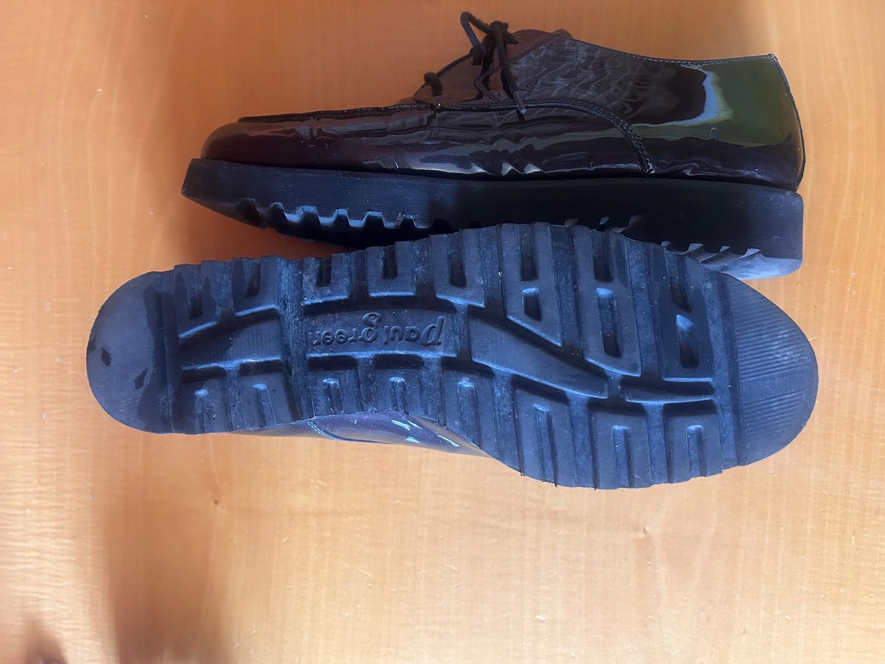 Paul Green Scarpe da donna: Schnürschuh Paul Green schwarzes Lackleder – Usato da St. Gallen venduto da Lisemarie01 1