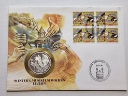 Medaille 15. gramm,50.Intern.Musikfest Luzern silber  999.9