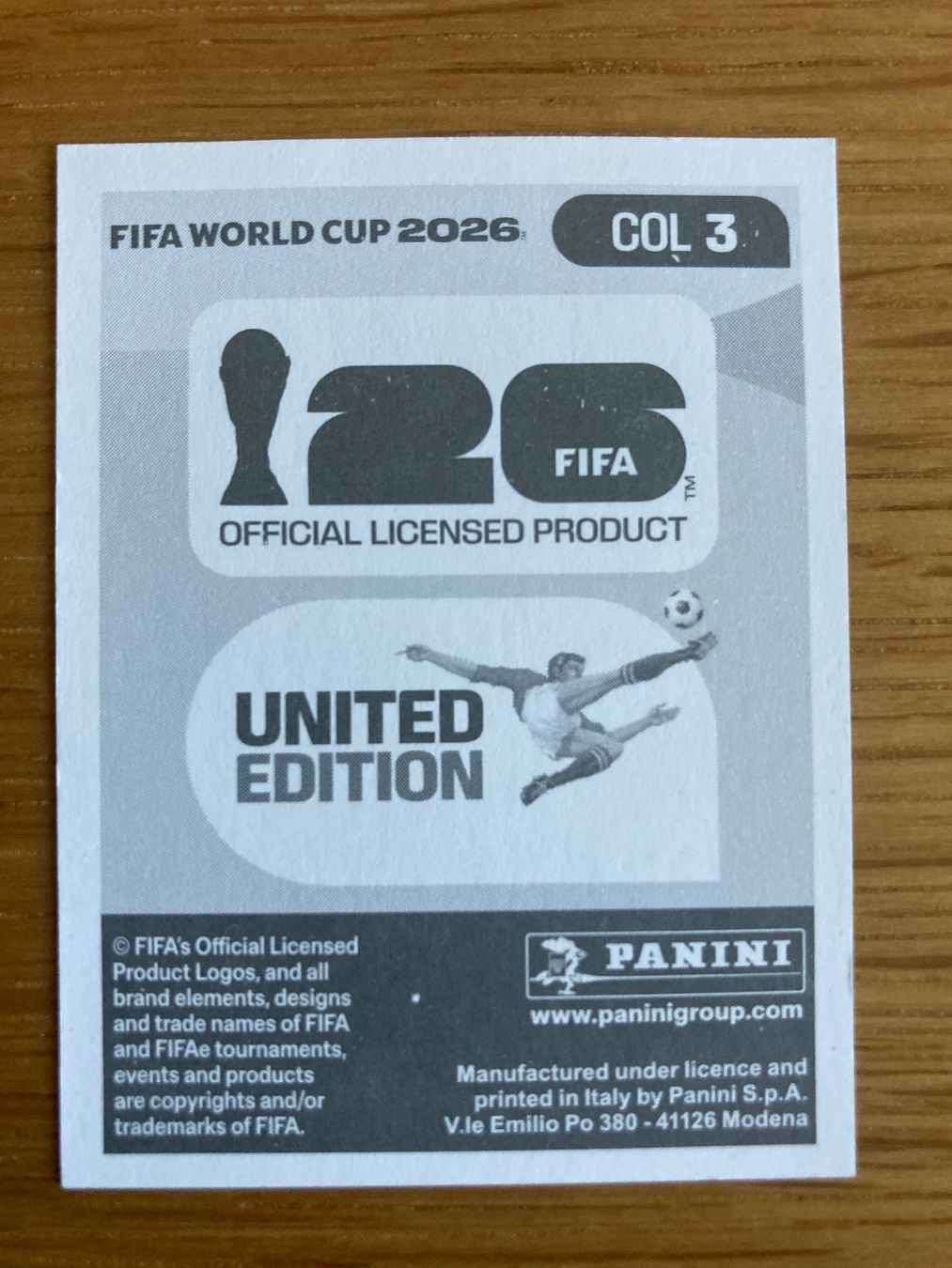 Panini Carte collezionabili: WM Sticker COL 3 – Nuovo (secondo la descrizione) da Winterthur venduto da Whitefish 1