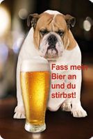 Blechschild-FASS MEIN BIER AN UND DU STIRBST