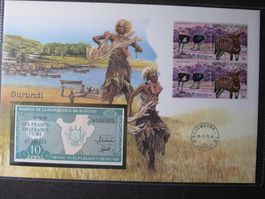 Banknotenbrief Burundi 1971