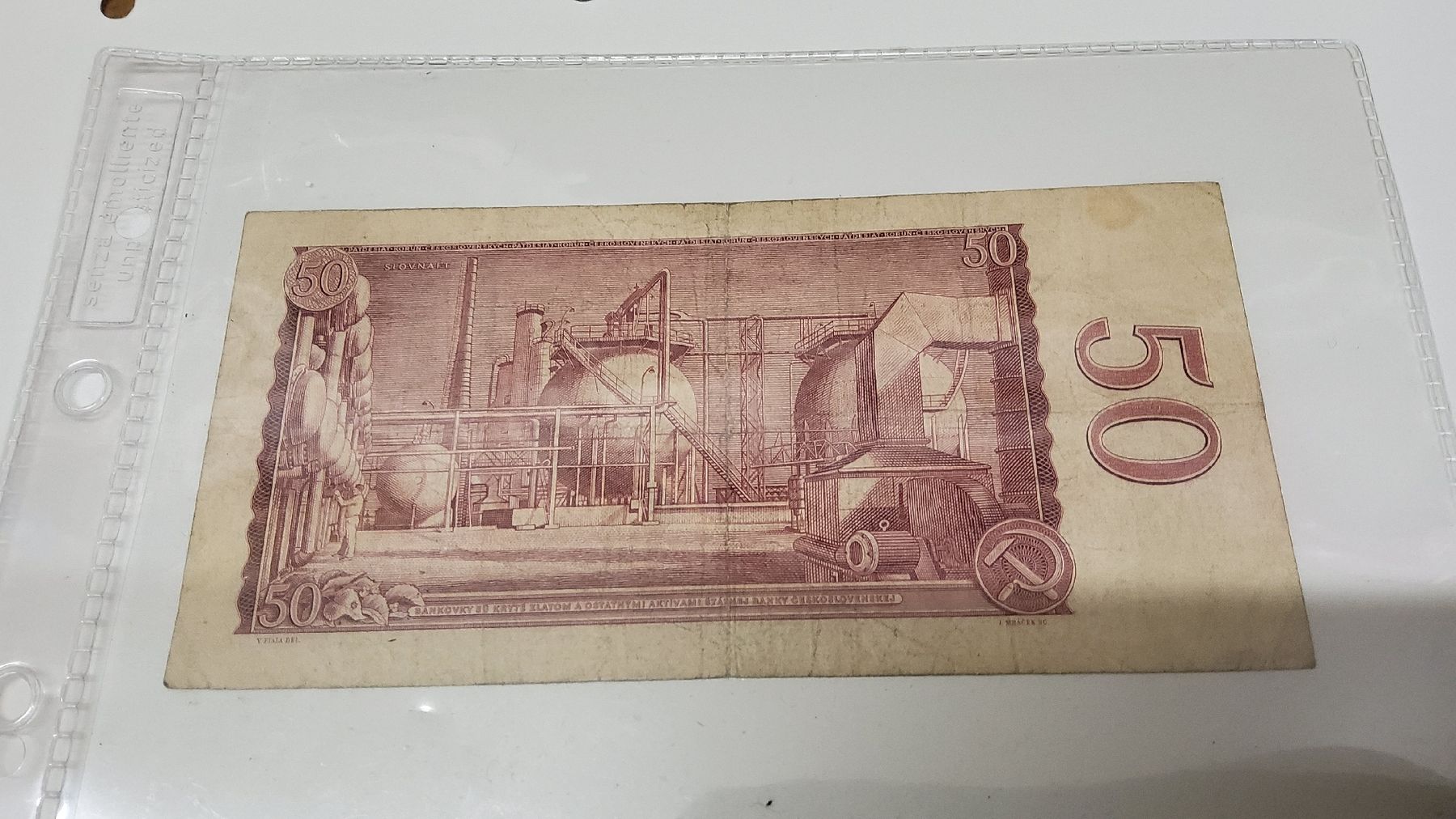 Banknoten: Seltene Tschechoslowakei 50 Kronen 1964 Note G 55 – Gebraucht aus Herisau von Nluanalucas 1