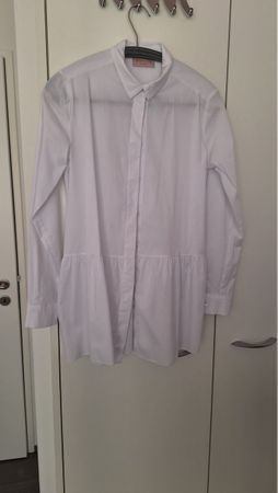 ESViViD - Weisses Hemdblusenkleid Gr. 38/M Baumwolle Top Zus
