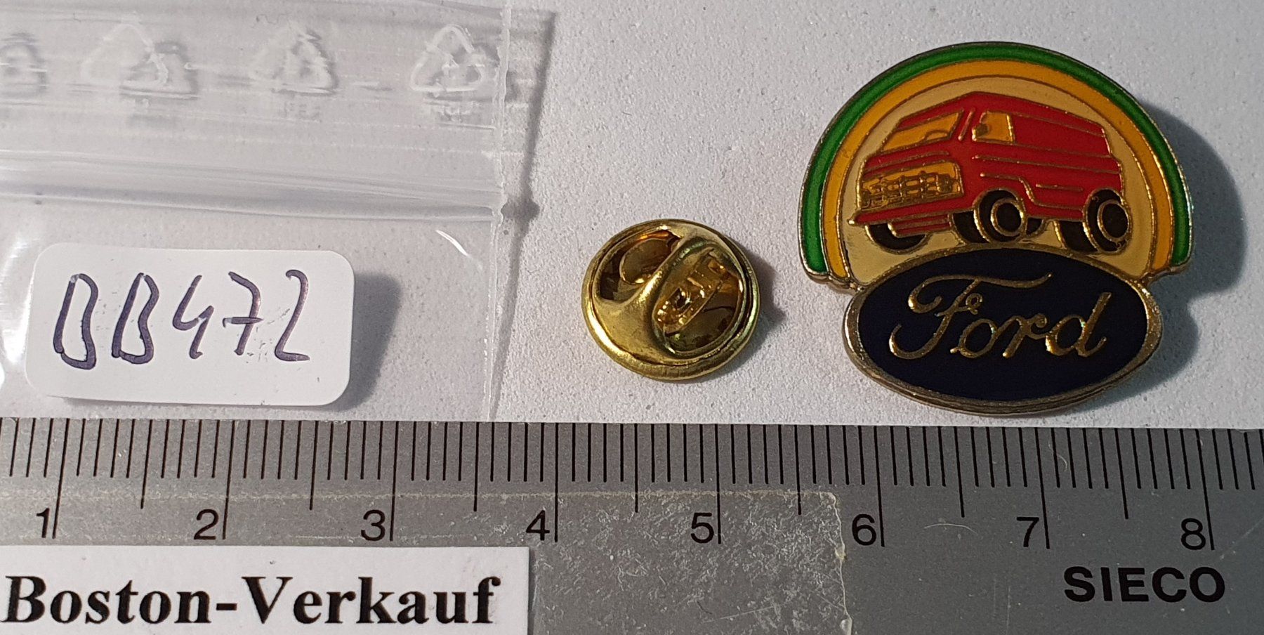 Placchette & Badge: BB472 - Pin Ford Transporter – Usato da Reinach BL venduto da Boston-Verkauf 1