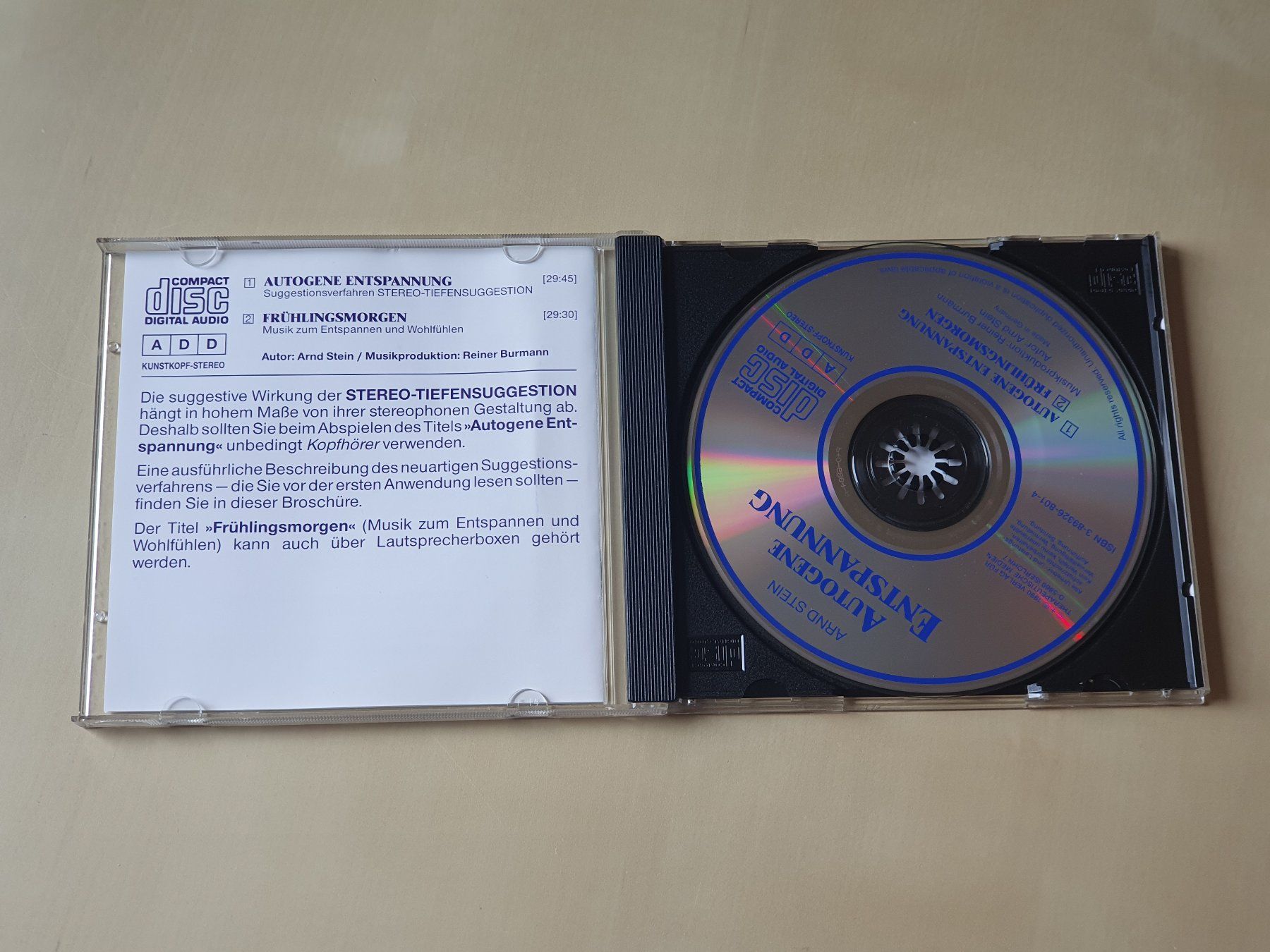 CD: Arnd Stein Autogene Entspannung – Usato da Stansstad venduto da collectorsshop 2