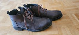 Braune Kunstleder-Stiefeletten, Größe 43,5, gebraucht