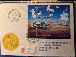 Ungarn 1977 ill. R-FDC SSt Raumforschung Block 20Ft Viking
