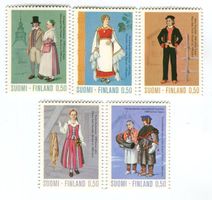Briefmarken "Tracht". Finnland.