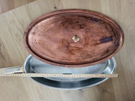 Kupferpfanne mit Deckel