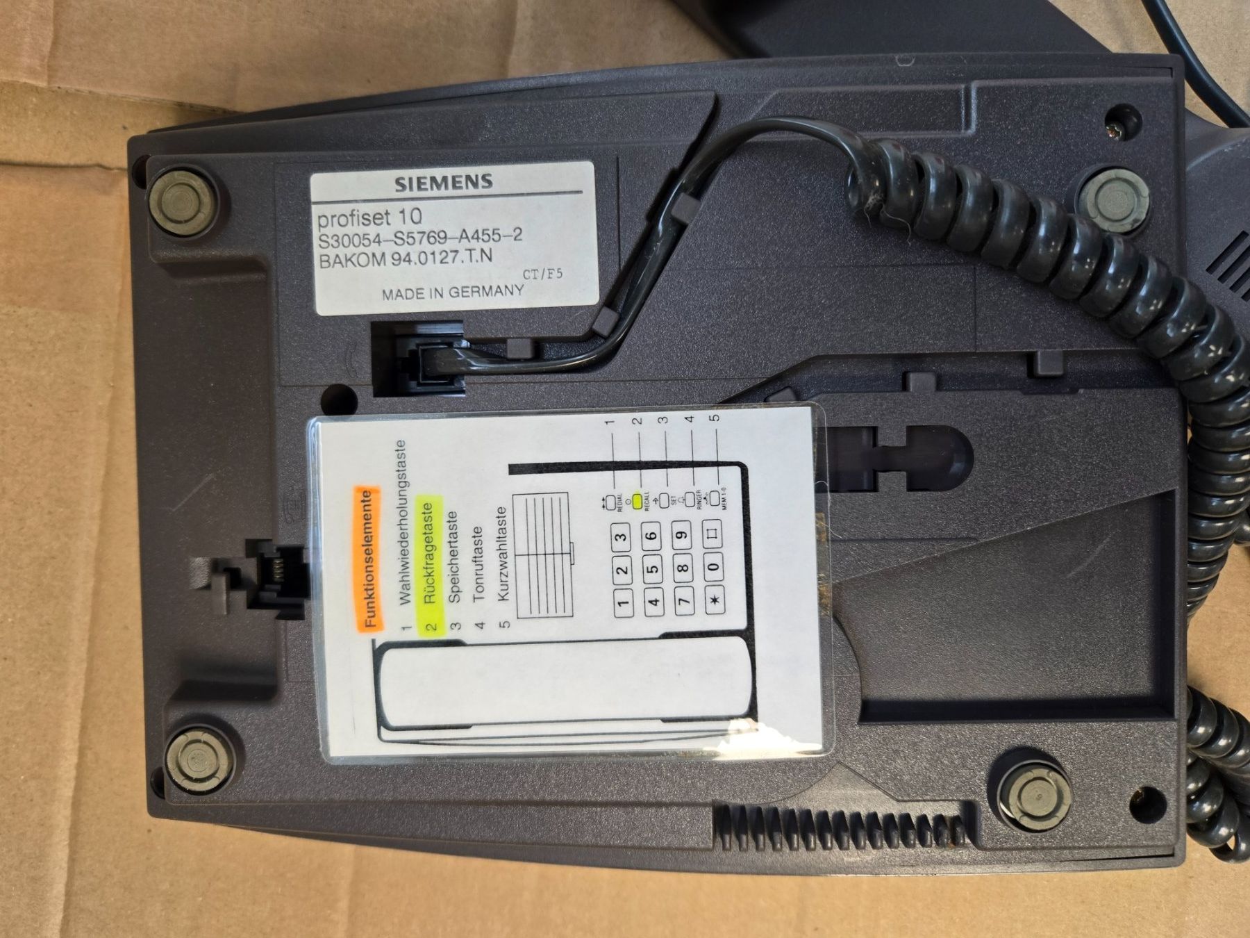 Siemens Telefoni: Telefon  Siemens Profiset 10 – Usato da Brunnen venduto da the-swissman 1