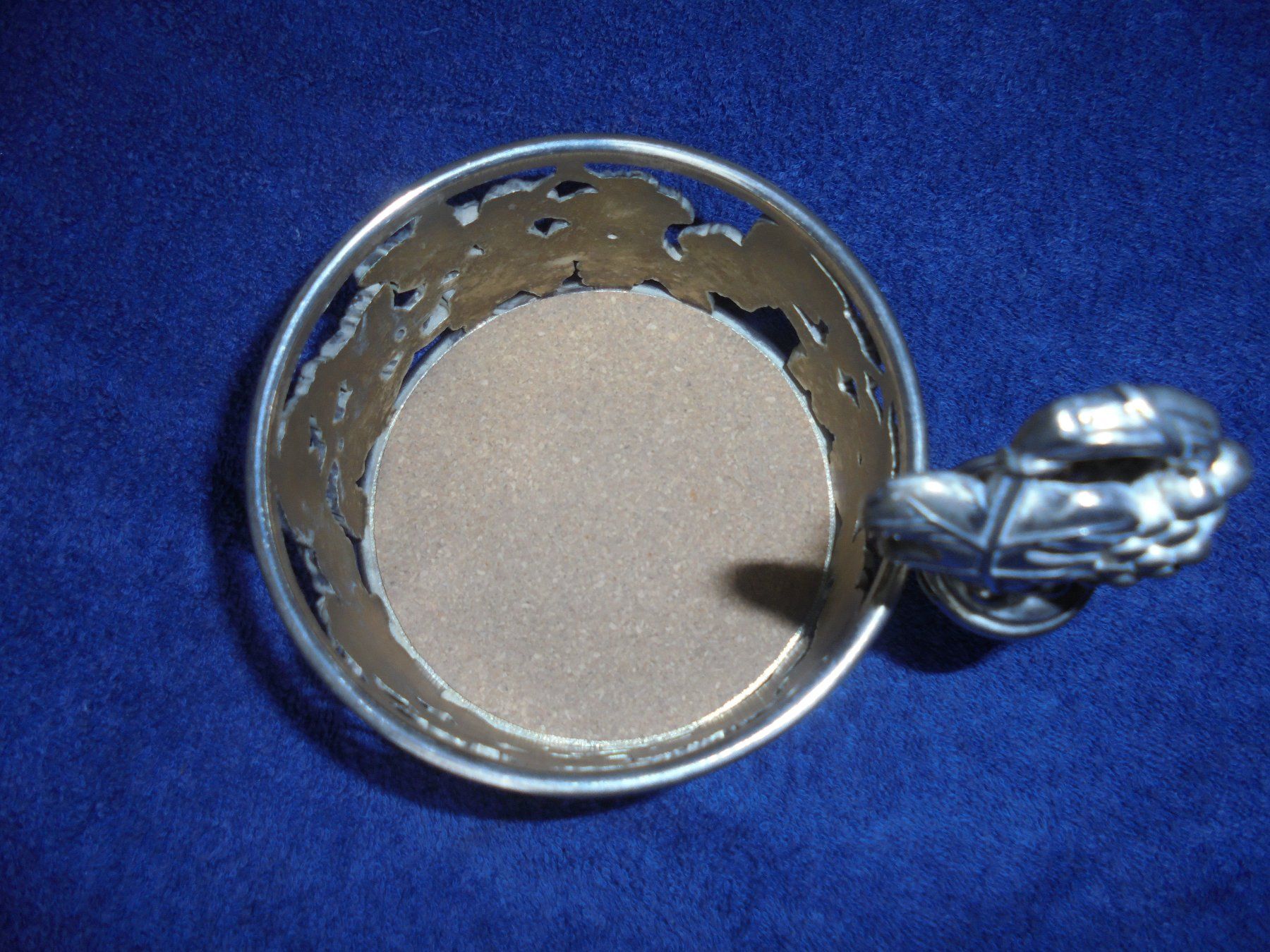 Weingestelle & -ständer: Alter Flaschenhalter mit Verschluss, versilbert, ca. 1950 – Gebraucht aus Camorino von Hunpete 2