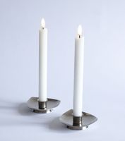 2er Set Vintage KIH Hong Kong Kerzenständer – Edelstahl
