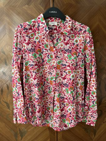 Floral Cotton Blouse Caroll T38