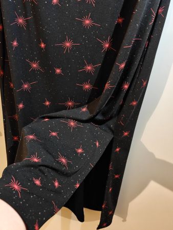 Kleid - Schwarz/Rot - Gr. M