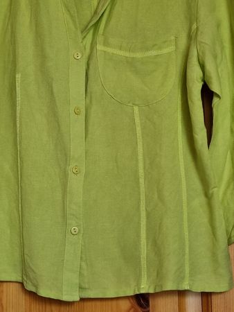 Bluse Leinen farbe Kiwi Grösse M neuwertig