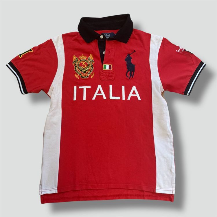 Ralph Lauren Magliette Polo: Polo Ralph Lauren Italia red poloshirt retro 90s streetwear – Usato da Rheinfelden venduto da sourced_limited