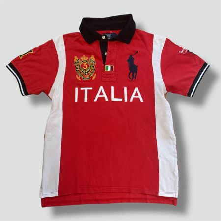 Polo Ralph Lauren Italia red poloshirt retro 90s streetwear