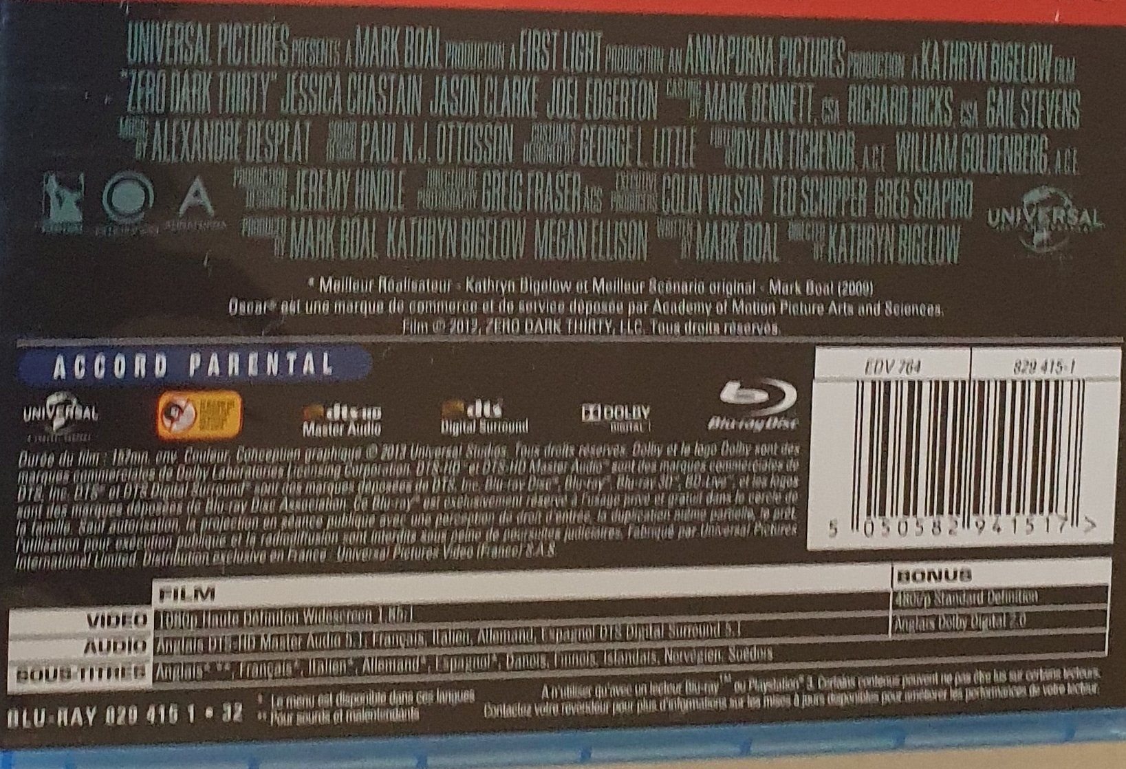 Tutti i DVDs: Blu-ray ZERO DARK THIRTY Eng/Fr/De/It/Esp Hunt for Ben Laden – Usato da Genève venduto da Cockattoo 4
