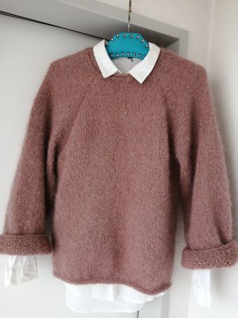 NEU Warmer Strickpullover aus Mohair. Handstricken
