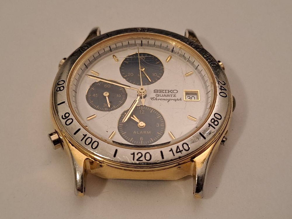 Armbanduhr Chronograph mit Alarm SEIKO Kal. 7T32B Quartz