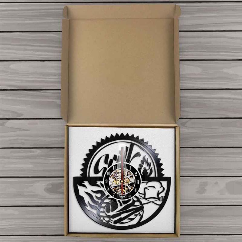Orologi da terra & Orologi da parete: Schallplatten Vinyl Wanduhr  Grill – Nuovo e nell'imballaggio originale da Arth venduto da Top-E 4