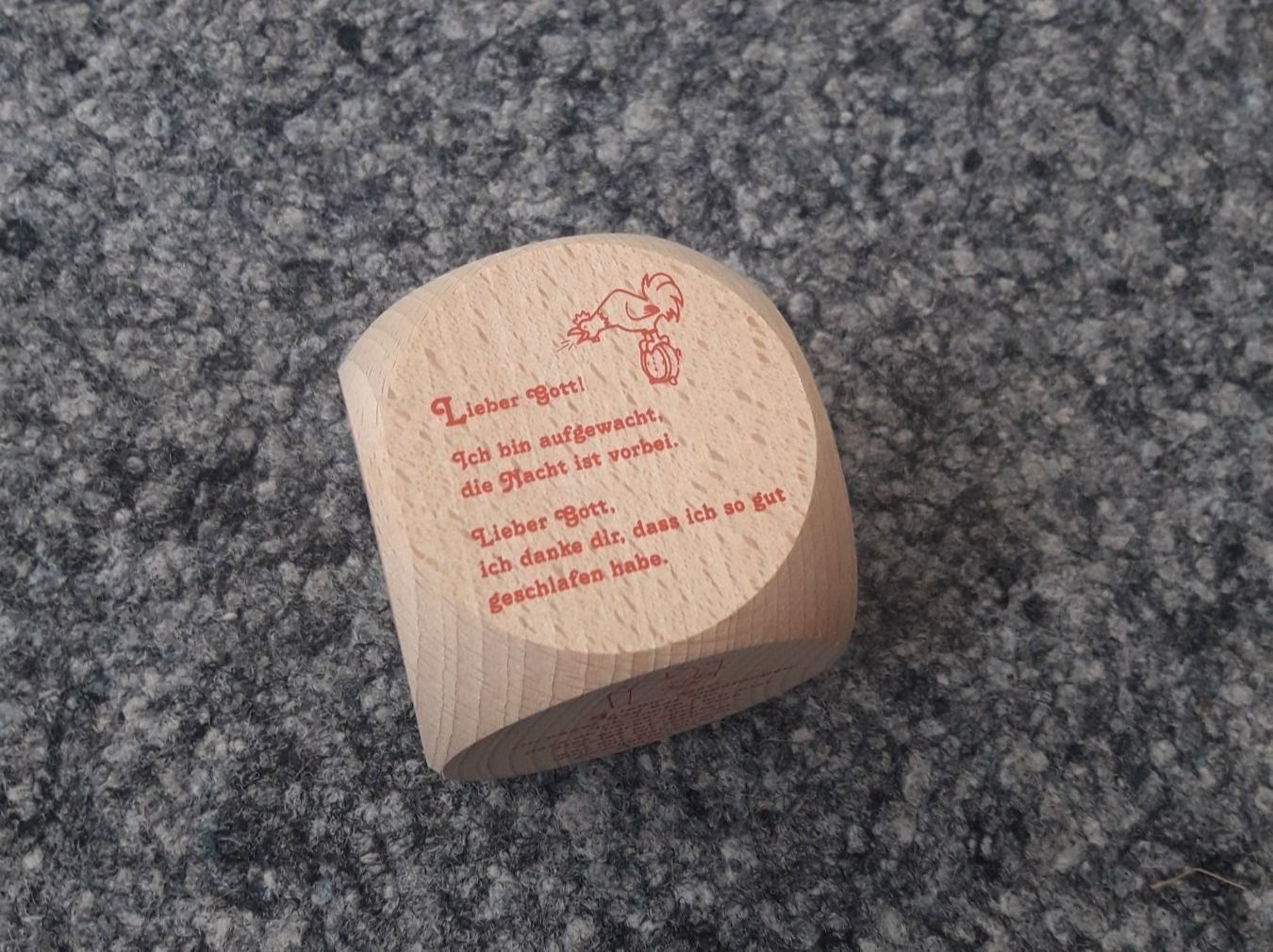 Holzartikel: Gebetswürfel aus Holz – Neu und originalverpackt aus Flüeli-Ranft von Silberfuchs6 3