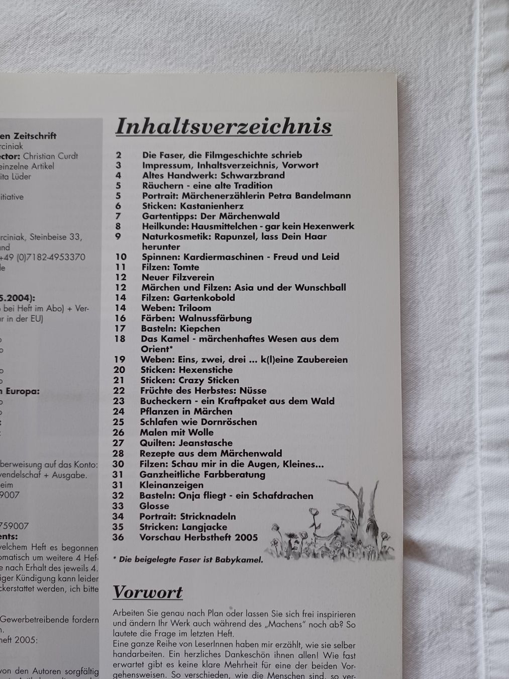 Riviste & Magazine: Heft: Das Lavendelschaf Nr. 12: Herbst 2005 – Usato da Wangen SZ venduto da Koenigskind83 1