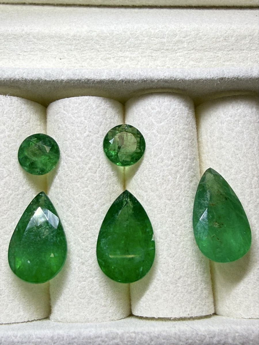Edelsteine: 5 Stk echt Smaragd  – Neu (gemäss Beschreibung) aus Oberhof von RealStone 6