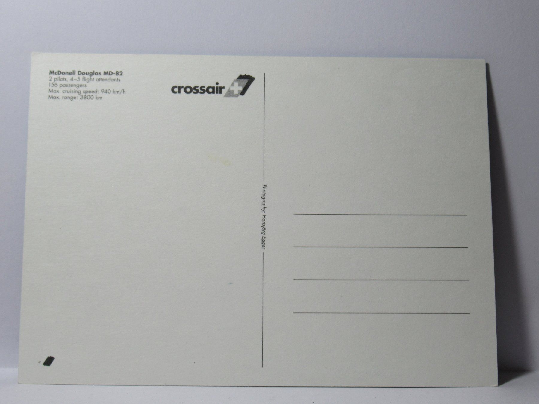 Cartoline postali: Flugzeug , Mc Donell Douglas MD - 82 – Nuovo (secondo la descrizione) da Grenchen venduto da Bluemchen1900 1