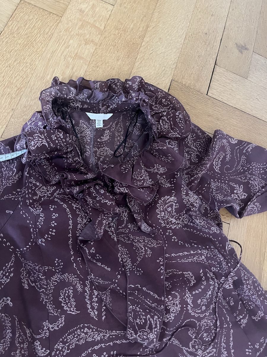 Vestiti: H&M Kleid, Grösse XS, bordeaux mit Muster – Nuovo (secondo la descrizione) da Olten venduto da sae_82z2 6