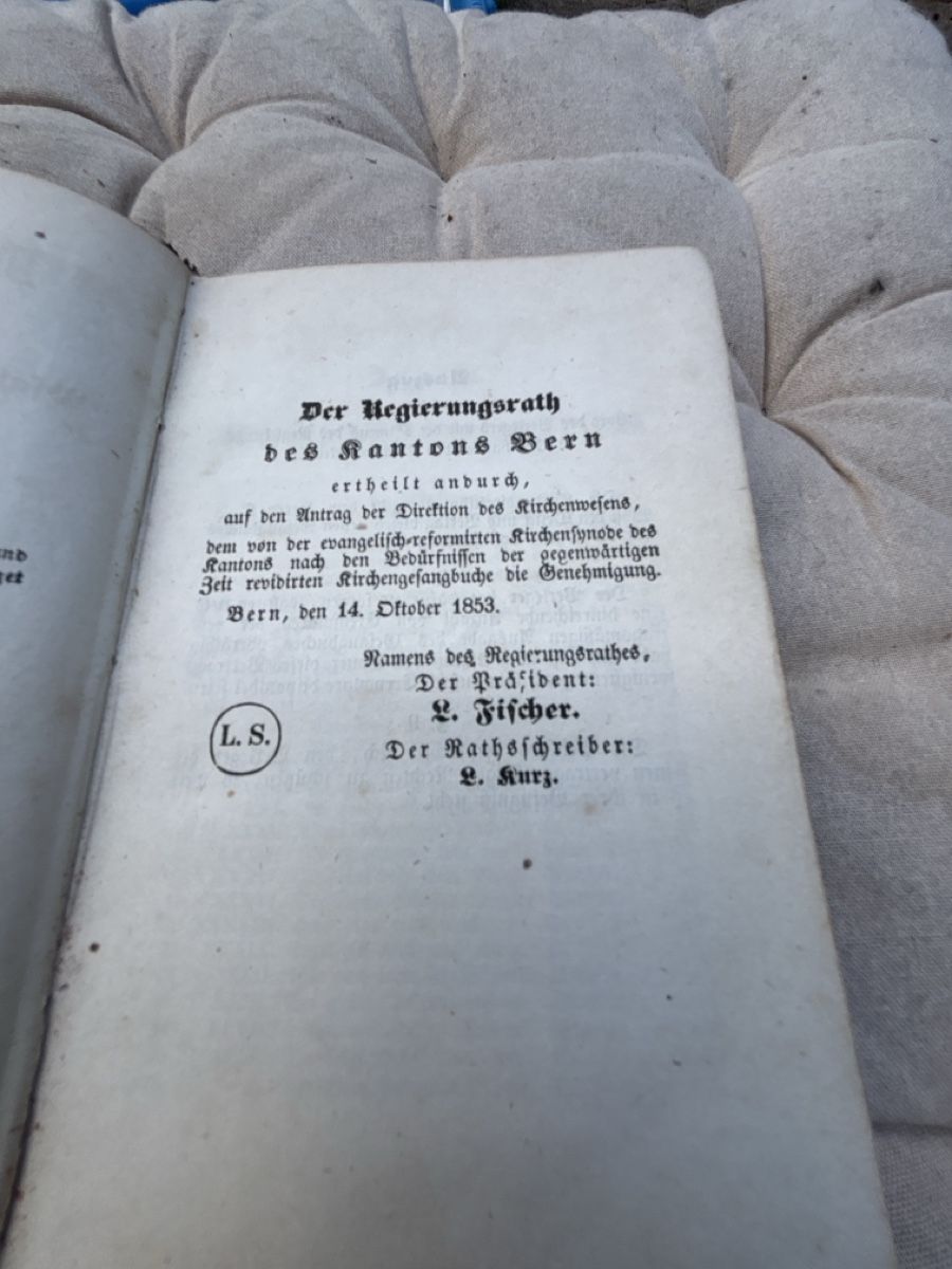 Bücher: Berner Gesangbuch Psalmen Lieder Festlieder 1853 – Gebraucht aus Schöftland von Astika 3