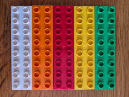 Lego Duplo Bausteine 2 x 8 Noppen 5 Stück (1139)
